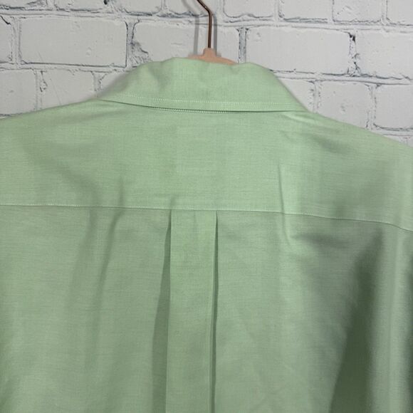 Brooks Brothers Oxford OCBD Button Down Shirt Men Large Green Supima Cotton - Picture 9 of 15